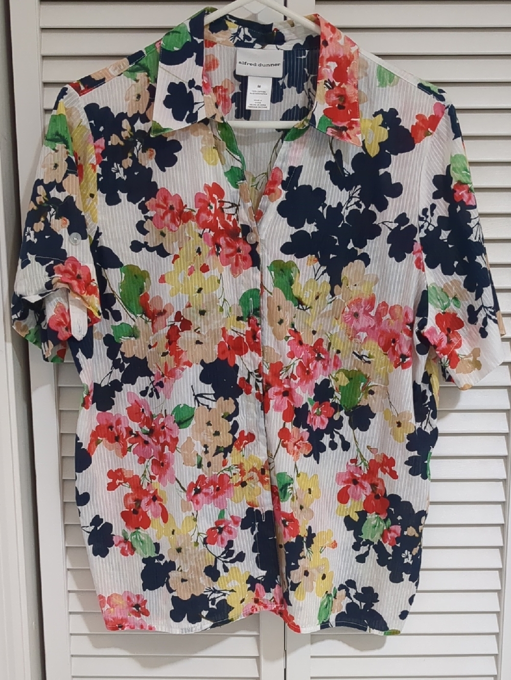 Alfred Dunner Short-Sleeve Flower Print Blouse
